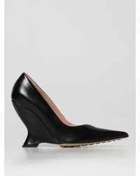 Bottega Veneta - Leather Wedge Sandals - Lyst