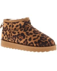 Apache - Ankle Boots Dappy Slip On Chunky Sole Animal Print Leopard - Lyst
