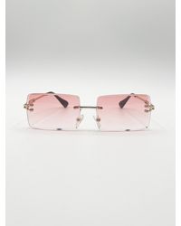 SVNX - Frameless Square Sunglasses - Lyst