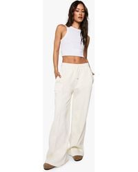 Boohoo - Tall Pintuck Detail Straight Leg Jogger - Lyst