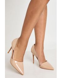 Boohoo - Patent Cut Out Detail Court Shoes - Lyst
