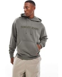 Tommy Hilfiger - Tonal Linear Logo Hoodie - Lyst