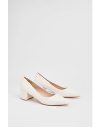 Good for the Sole - Rebecca Faux Leather Block Heel Court Shoes - Lyst