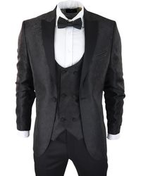 TruClothing - Tuxedo Blazer Waistcoat Brocade Satin Paisley Formal Dinner Jacket - Lyst