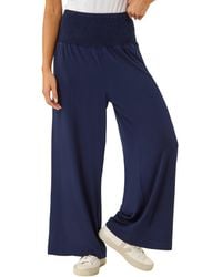 Roman - Petite Shirred Wide Leg Stretch Trouser - Lyst