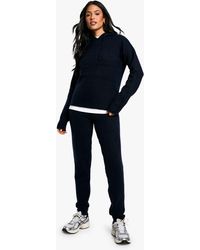 Boohoo - Tall Soft Knit Fine Gauge Tracksuit - Lyst