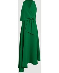 Karen Millen - Soft Tailored Colour Block Detail Midi Dress - Lyst