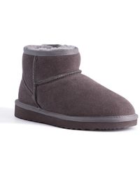 Aus Wooli - "Bondi" Australia Short Sheepskin Ankle Boot, Leather - Lyst