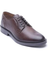 Base London - Luca Leather Tumbled Derby Shoes - Lyst