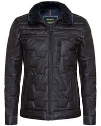 Infinity Leather - Quilted Biker Jacket - Lyst