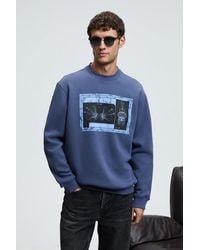 Grimelange - Printed Crew Neck Sweatshirt - Lyst