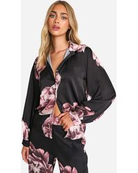 Boohoo - Large Scale Floral Relaxed Fit Shirt - Lyst