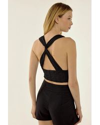 Hiccup - V- Neck Cross Back Crop Top - Lyst