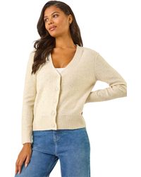 Roman - Sequin V-Neck Buttoned Cardigan - Lyst