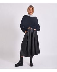 Gini London - Stripe Knit Batwing Oversized Jumper - Lyst