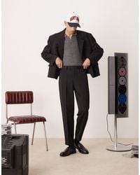 ASOS - Oversized Tapered Suit Trousers - Lyst