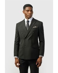 Limehaus - Double Breasted Six Button Slim Fit Suit Jacket - Lyst