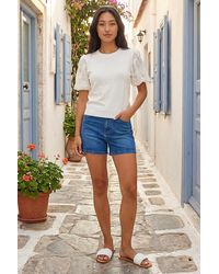 Roman - Petite Floral Sleeve Knitted Top - Lyst