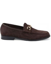 Infinity Leather - Suede Moccasin Lined Loafers Faux Leather - Lyst
