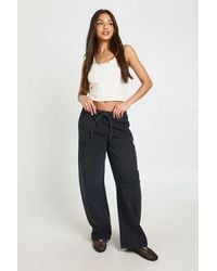 Boohoo - Elasticated Waistband Barrel Jean - Lyst