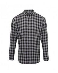 PREMIER - Mulligan Check Long Sleeve Shirt (Steel/ - Lyst