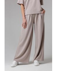 French Connection - Luxe Wide Leg Draped Trouser - Lyst