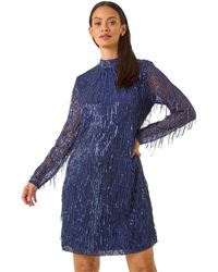 D.u.s.k - All Over Fringe Shift Dress - Lyst