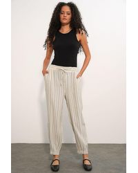 Bigdart - Striped Linen-Blend Jogger Pants - Lyst