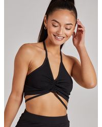 Pink Vanilla - Ruched Ribbed Crop Top - Lyst