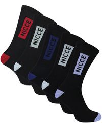 Nicce London - 5 Pack Sports Crew Socks Cotton Rich Breathable Cushioned - Lyst
