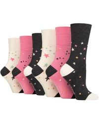 Gentle Grip - 6 Pack Ladies Non Elastic Loose Top Bamboo Socks - Lyst