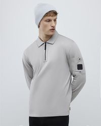River Island - Polo Shirt Slim Fit Sleeve Pocket Zipped - Lyst