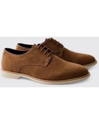 BoohooMAN - Faux Suede Derby Shoe - Lyst