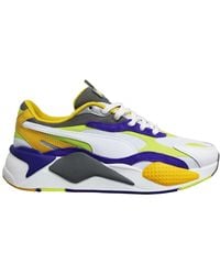 PUMA - Rs-X3 Level Up Leather Low Lace Up Running Trainers 373169 01 - Lyst