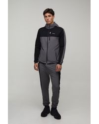 BoohooMAN - Active Colour Block Funnel Hooded Regular Fit Tracksuit - Lyst