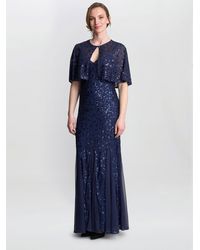Gina Bacconi - Jordan Sequin Beaded Maxi Dress And Jacket - Lyst