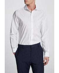Limehaus - Slim Fit Poplin Single Cuff Extreme Cutaway Collar Shirt - Lyst