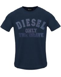 DIESEL - Monotone Embossed Logo Total Eclipse T-Shirt - Lyst