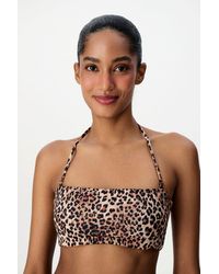 Penti - Leo Leopard Print Strapless Bikini Top - Lyst