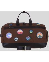 Fenland Sheepskin - Heritage Canvas Travel Holdall With Adventure Patches - Lyst