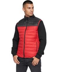 Crosshatch - Presnell Hoog Hals Gilet (rood) - Lyst