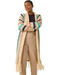 Roman - Pattern Fringe Detail Cardigan - Lyst