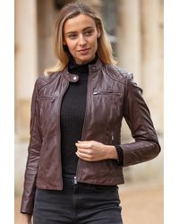 Ashwood Leather - 'Donna Milano' Real Fashion Biker Style Jacket - Lyst