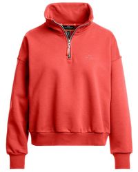 Parajumpers - Zendaya Cherry Half Zip Sweatshirt Cotton - Lyst