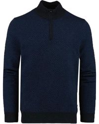 BOSS - H-Eltorino Half Zip Knitwear Dark - Lyst