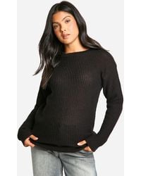 Boohoo - Maternity Crew Neck Sweater - Lyst