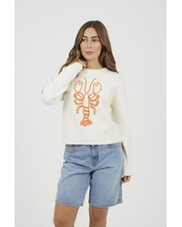 Brave Soul - Lobster Embroidered Jumper - Lyst