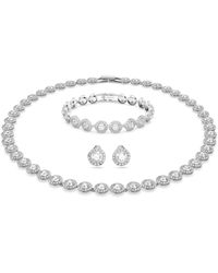 Swarovski - 'Angelic' Base Metal Set: Bracelet + Necklace - Lyst