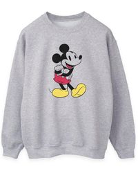 Disney - Ladies Classic Mickey Mouse Sweatshirt (Heather) - Lyst