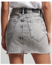 Superdry - Vintage Denim Mini Skirt - Lyst